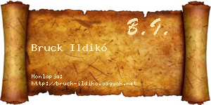 Bruck Ildikó névjegykártya