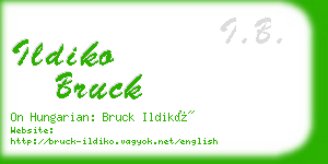 ildiko bruck business card